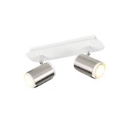 Trio 2-lichts opbouwspotGillan nikkel met wit - 814500207