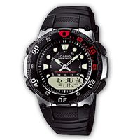 Horlogeband Casio WVA-107HA / WVA-107 / 10254396 Rubber Zwart 23mm