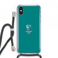 Win98: iPhone XS Max Transparant Hoesje met koord