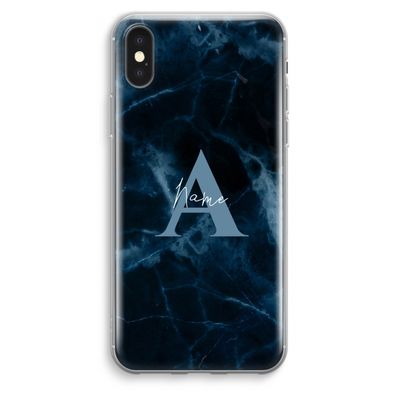 Midnight Marble: iPhone XS Max Transparant Hoesje