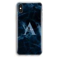 Midnight Marble: iPhone XS Max Transparant Hoesje