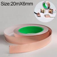 Zuivere Double-sided geleidende koperen Bladkoper Tape signaal Masking Tape grootte: 20 m x 6 mm