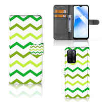 OPPO A16/A16s/A54s Telefoon Hoesje Zigzag Groen