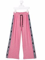 Gaelle Paris Kids pantalon ample à bandes contrastantes - Rose - thumbnail