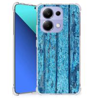 Xiaomi Redmi Note 13 4G Stevig Telefoonhoesje Wood Blue - thumbnail