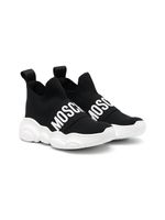 Moschino Kids baskets montantes à logo imprimé - Noir