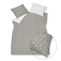 Vandyck Vandyck Pure 53 Percale Flower Dekbedovertrek Anthracite 140x220