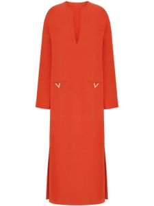 Valentino Garavani robe mi-longue en crêpe - Orange