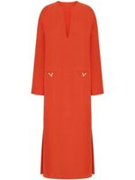 Valentino Garavani robe mi-longue en crêpe - Orange