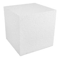 Piepschuim vorm - kubus/vierkant - wit - 15 x 15 x 15 cm - polystyreen figuur - hobby/knutselen