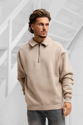 Croyez Fraternité Half Zip Sweater Heren Beige - Maat S - Kleur: Beige | Soccerfanshop