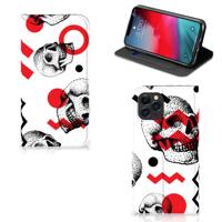 Mobiel BookCase Apple iPhone 11 Pro Skull Red