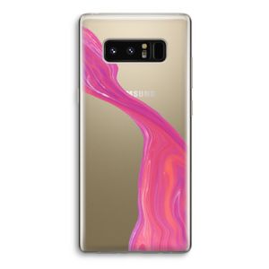 Paarse stroom: Samsung Galaxy Note 8 Transparant Hoesje