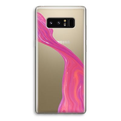 Paarse stroom: Samsung Galaxy Note 8 Transparant Hoesje
