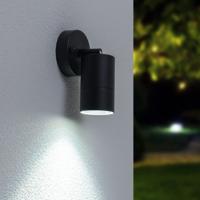 Lago LED Wandlamp zwart - 5 Watt 400 lumen - IP44 Waterdicht - GU10 - 6000K Daglicht Wit - Dimbaar - Kantelbaar - Binnen en buiten - Modern