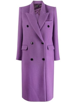 ISABEL MARANT manteau croisé à revers pointus - Violet
