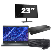 Dell Latitude 5330 - Intel Core i7-12e Generatie - 13 inch - 16GB RAM - 256GB SSD - Windows 11 Home + 1x 23 inch Monitor