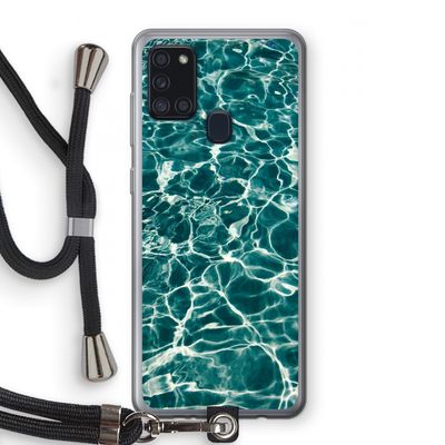 Weerkaatsing water: Samsung Galaxy A21s Transparant Hoesje met koord