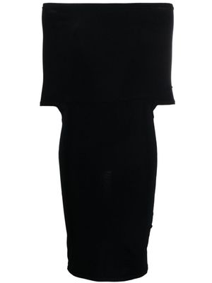 WARDROBE.NYC robe courte à design asymétrique à une épaule - Noir