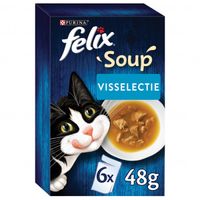 Felix Soup Original Visselectie Kattensoep (6x48g) 8 x (6 x 48 g) - thumbnail