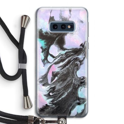 Pastel zwart: Samsung Galaxy S10e Transparant Hoesje met koord
