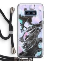 Pastel zwart: Samsung Galaxy S10e Transparant Hoesje met koord