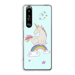 Regenboog eenhoorn: Sony Xperia 1 III Transparant Hoesje