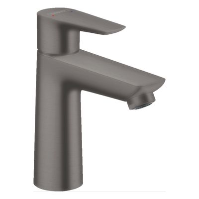 Wastafelmengkraan Talis E HansGrohe 110 Eengreeps Zonder Afvoer Geborsteld Zwart Chroom