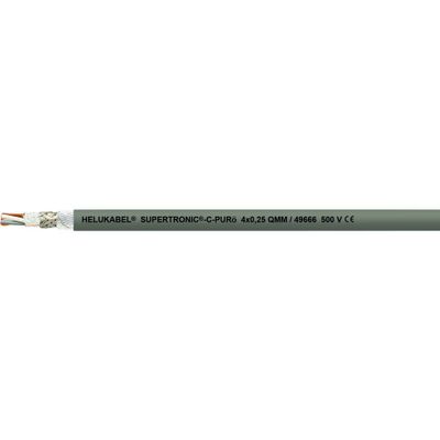 HELU 49663-500 Geleiderkettingkabel S-TRONIC-C-PURö 25 x 0.14 mm² Grijs 500 m