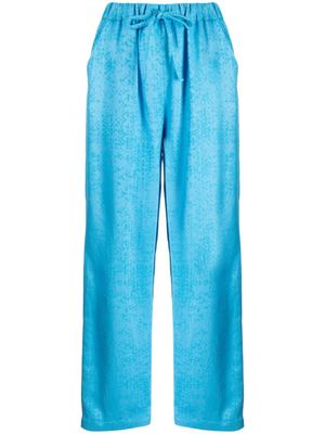 Bambah pantalon Torin en lin à imprimé abstrait - Bleu