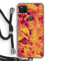 Eternal Fire: Pixel 4a Transparant Hoesje met koord