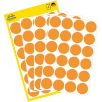 Avery Ronde etiketten diameter 18 mm, lichtoranje, 96 stuks
