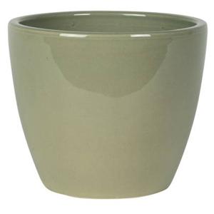 Steege Plantenpot|bloempot - keramiek - groen - 18 x 16 cm