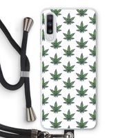 Weed: Samsung Galaxy A70 Transparant Hoesje met koord