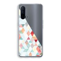 Gekleurde driehoekjes pastel: OnePlus Nord CE 5G Transparant Hoesje
