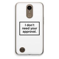 Don't need approval: LG K10 (2017) Transparant Hoesje