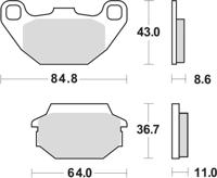 TRW Brake pad mcb 712 srm sintered metal