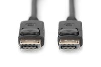 Digitus DB-340100-020-S DisplayPort-kabel DisplayPort Aansluitkabel DisplayPort-stekker, DisplayPort-stekker 2.00 m Zwart Rond, Afgeschermd (dubbel) - thumbnail