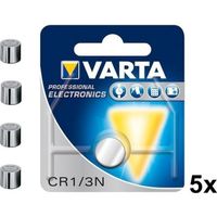 5 Stuks - Varta Professional Electronics CR 1/3 N 6131 170mAh 3V knoopcelbatterij - thumbnail