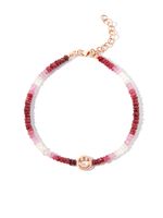 Roxanne First bracelet Smiley en or rose 9ct orné de rubis - Rouge - thumbnail