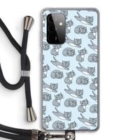 Poezen: Samsung Galaxy A72 5G Transparant Hoesje met koord