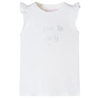 VidaXL Kindershirt met mouwen met ruches 104 wit