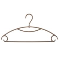 Kledinghangers - Set van 8 - taupe - kunststof - 40 x 20 cm - geribbeld antislip design