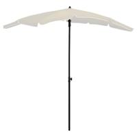 VidaXL Parasol met paal 200x130 cm zandkleurig VidaXL Parasol met paal 200x130 cm zandkleurig