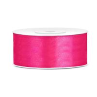 Sierlint satijn - Donkerroze - 2.5 cm/25 mm x 25 meter - Cadeaulint satijnlint - Hobby - Inpakken