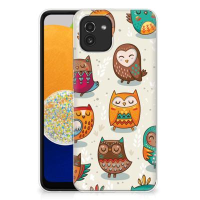 Samsung Galaxy A03 | TPU Hoesje | Vrolijke Uilen