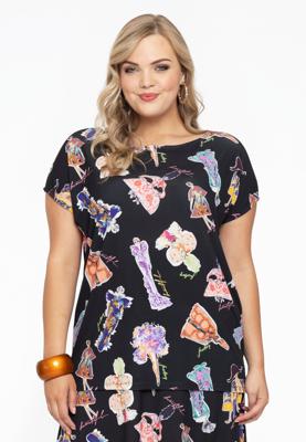 Yoek Wijd shirt | Zwart | Maat 54/56