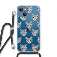 Kitten: iPhone 13 mini Transparant Hoesje met koord