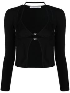 Alexander Wang cardigan à coupe stretch - Noir