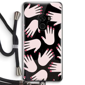 Hands pink: Xiaomi Mi Mix 2 Transparant Hoesje met koord